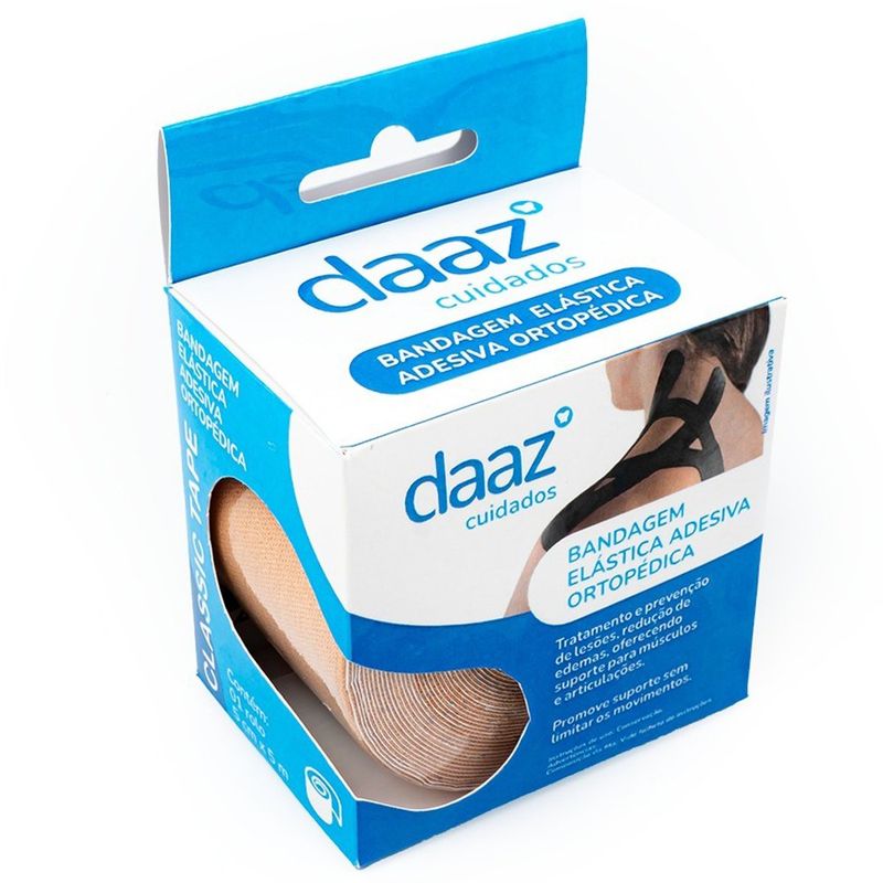 bandagem elástica adesiva ortopédica daaz bege