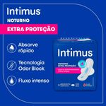 absorvente intimus noturno cobertura extra suave com abas 16 unidades