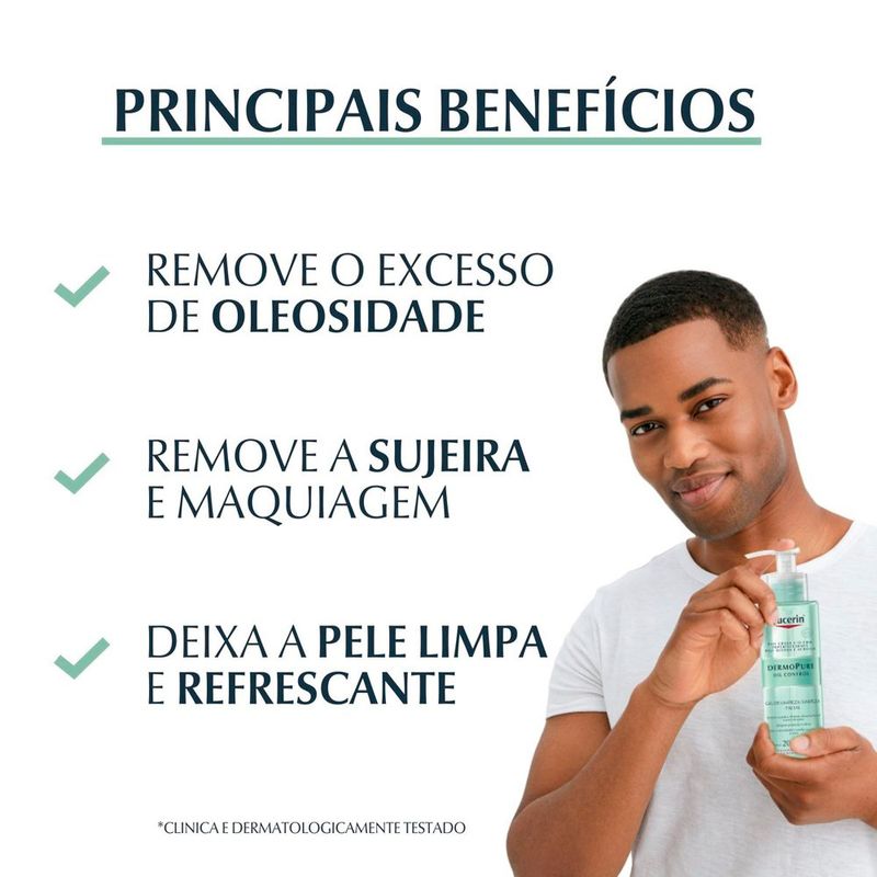 gel de limpeza facial eucerin dermo pure oil control 200ml