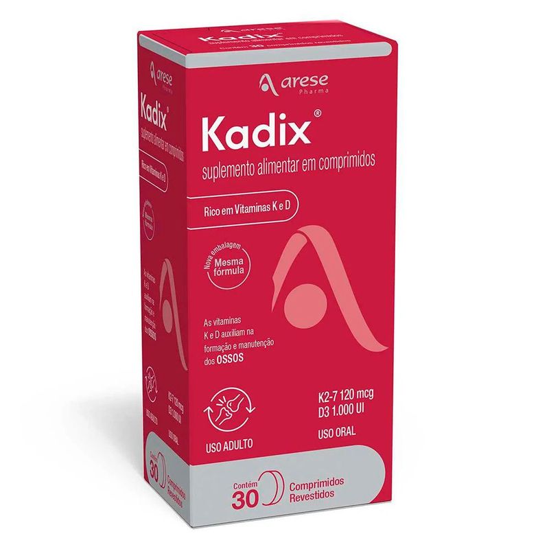 kadix 30 comprimidos revestidos vitamina k2+vitamina d3 arese pharma