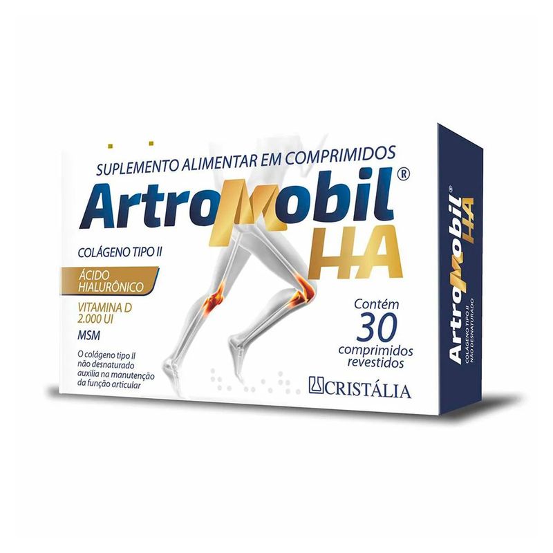 artromobil ha 30 comprimidos revestidos colágeno tipo ii+ ácido hialurônico+ vitamina d cristália