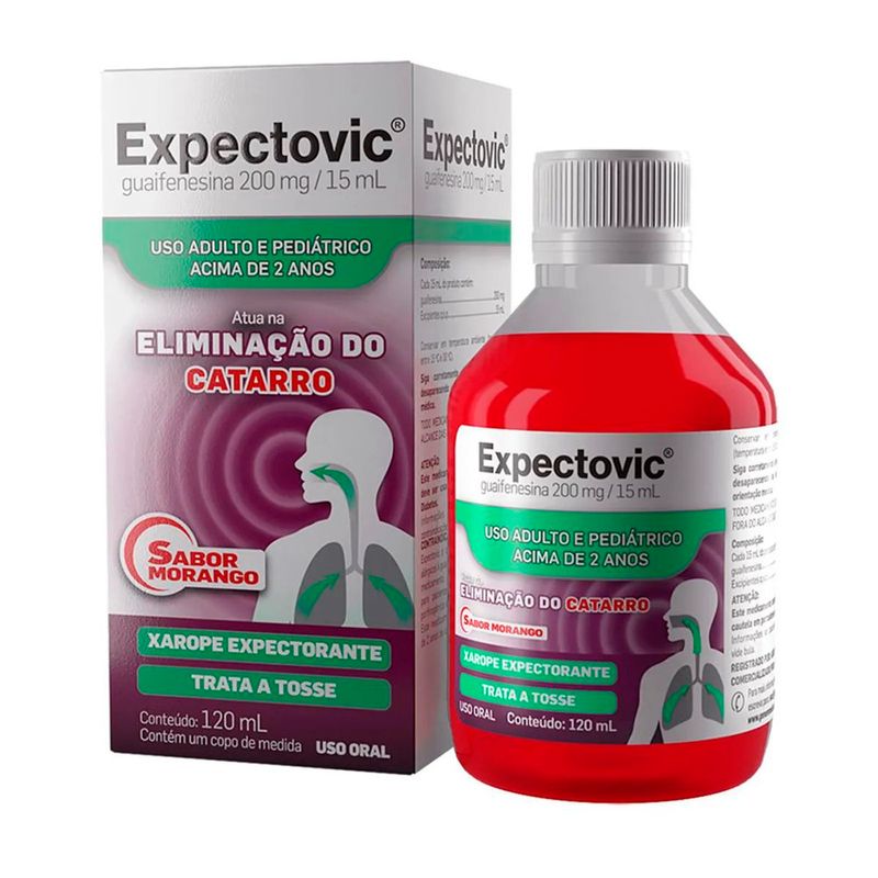 expectovic 200mg/15ml xarope 120ml+ copo medidor guaifenesina genomma