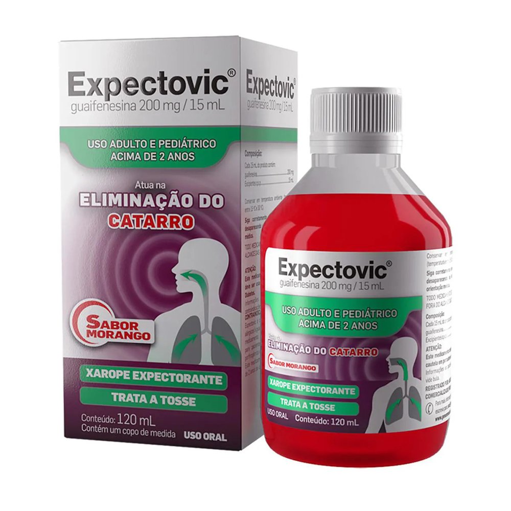 Expectovic 200mg/15mL Xarope 120ml+ Copo Medidor Guaifenesina Genomma