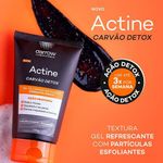 gel de limpeza esfoliante dermatológico actine carvão detox 100g