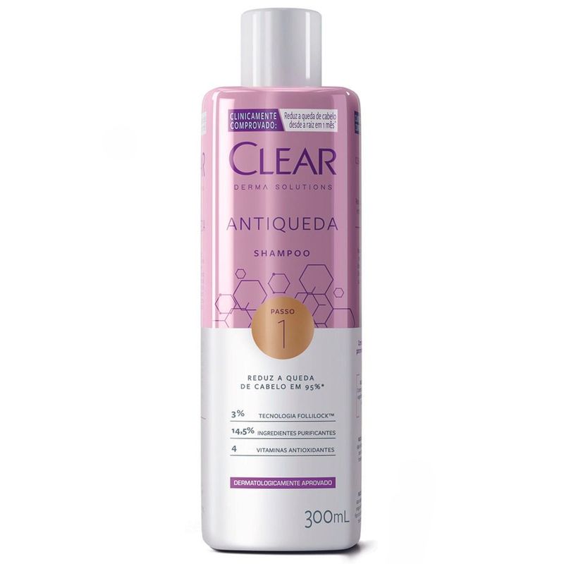 shampoo antiqueda clear derma solutions 300ml