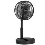 ventilador portátil bright 9 cm recarregável preto