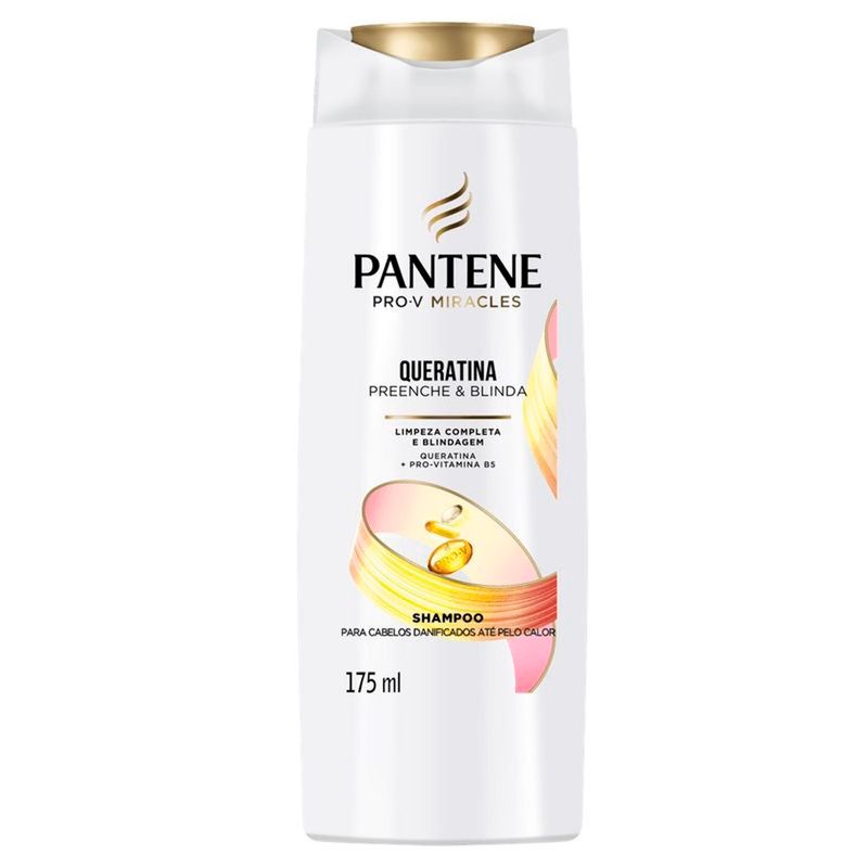 shampoo pantene prov-v queratina peenche & blinda 175ml