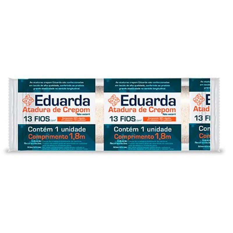 atadura de crepom eduarda 13 fios 1,8m contém 1 unidade