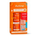 kit actine gel de limpeza 400ml + água micelar 100ml