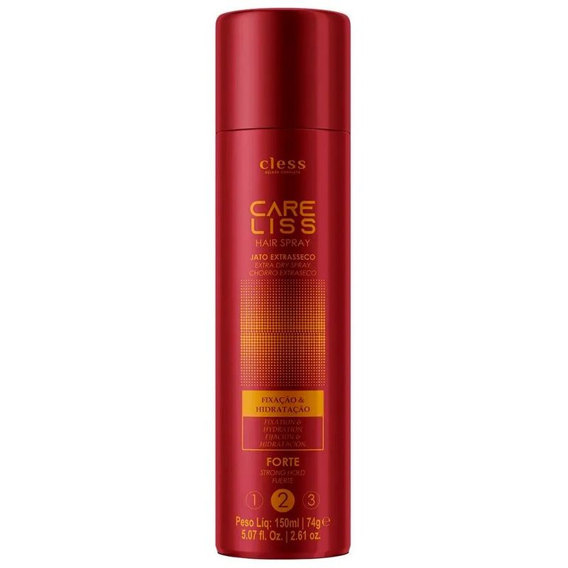 fixador para cabelo care liss hair spray forte 150ml