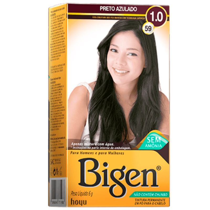 tinta para cabelo em pó bigen preto azulado 59 1.0