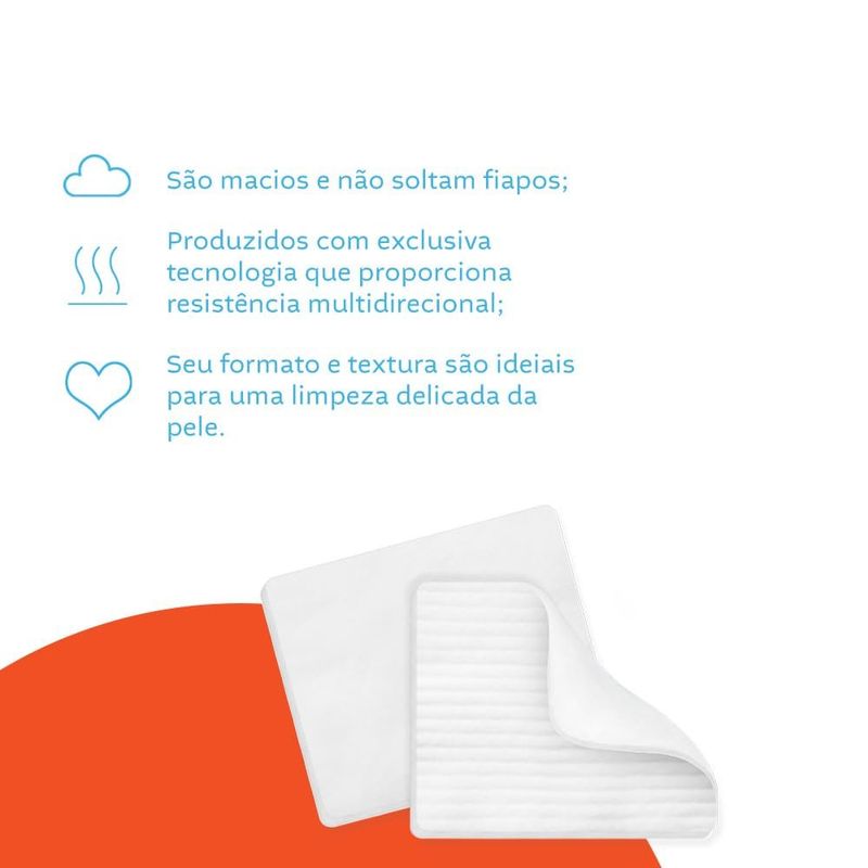 algodão quadrado cremer sem perfume 100 unidades