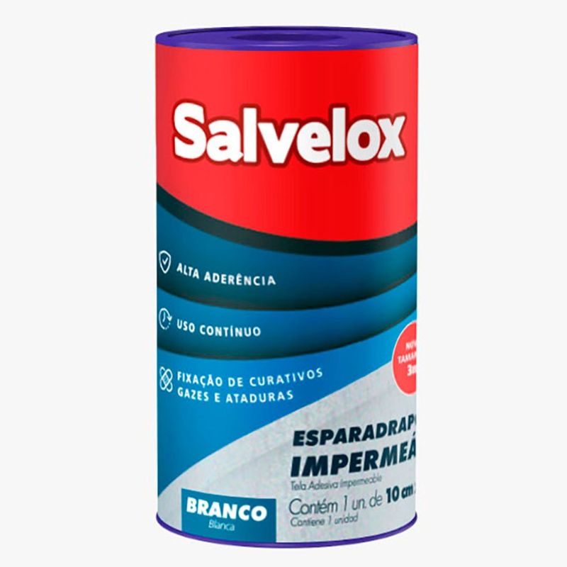 esparadrapo impermeável salvelox 10cmx3m