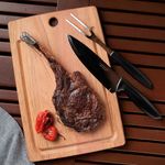 kit 3 peças para churrasco tramontina em madeira