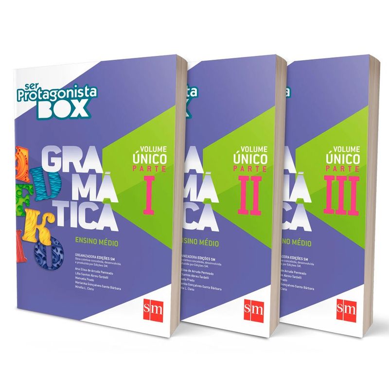 box livro ser protagonista gramatica editora sm (mp)