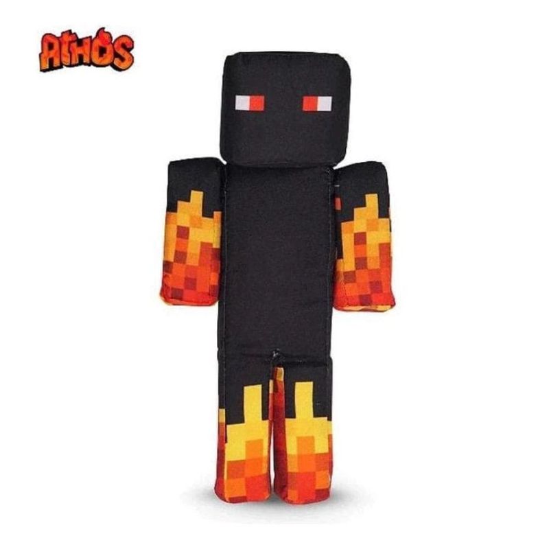 boneco youtuber athos minecraft cosmo kids 35cm preto (mp)