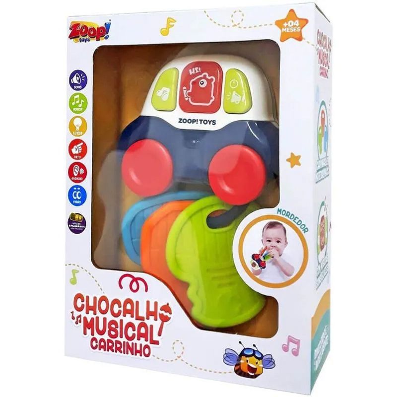 Chocalho Infantil Sonoro Zoop ZP01132 (MP)