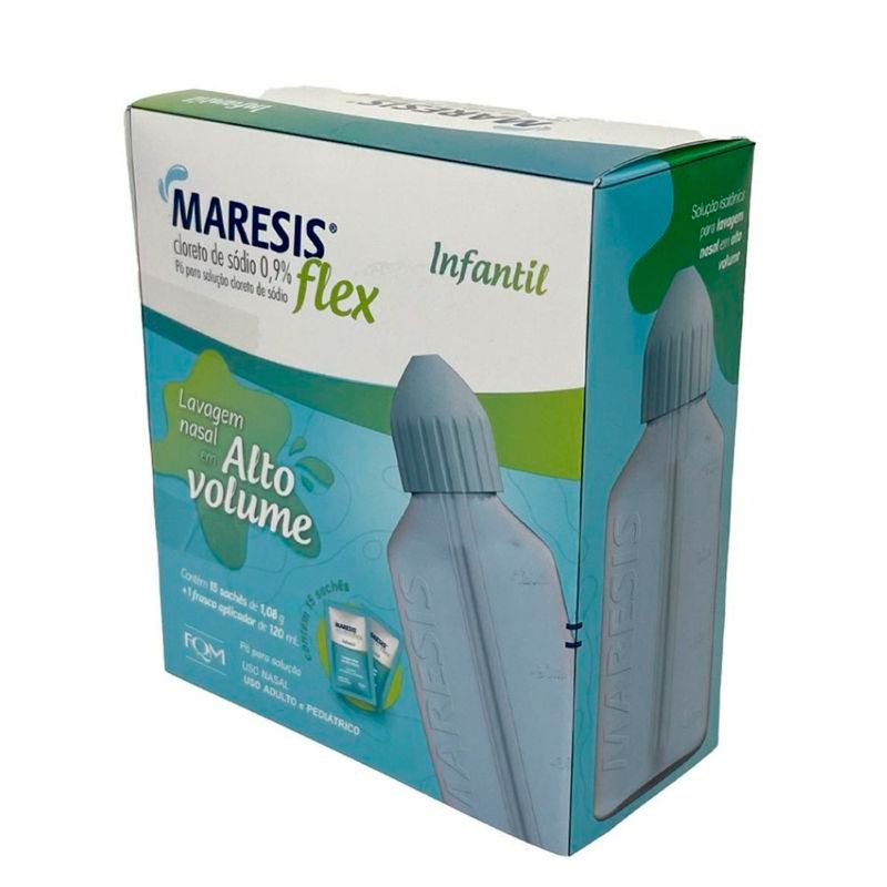 maresis flex infantil 1,08g pó kit 15 envelopes+ frasco cloreto de sódio fqm