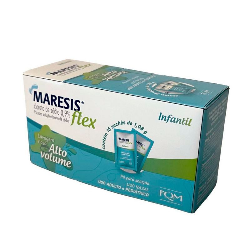 maresis flex infantil refil 1,08g pó 15 envelopes cloreto de sódio fqm