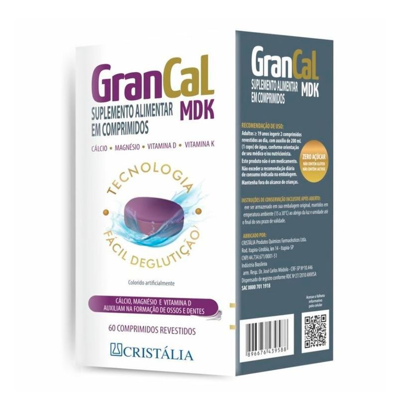 grancal mdk 60 comprimidos revestidos suplemento alimentar cristália