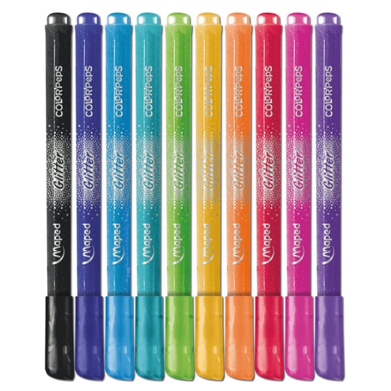 caneta hidrocor maped colorpeps glitter 10 cores 847110