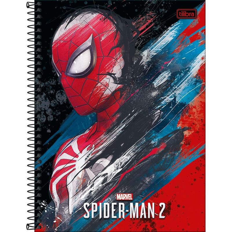 caderno tilibra espiral connect spider game 1 matérias 80 folhas sortido 318116
