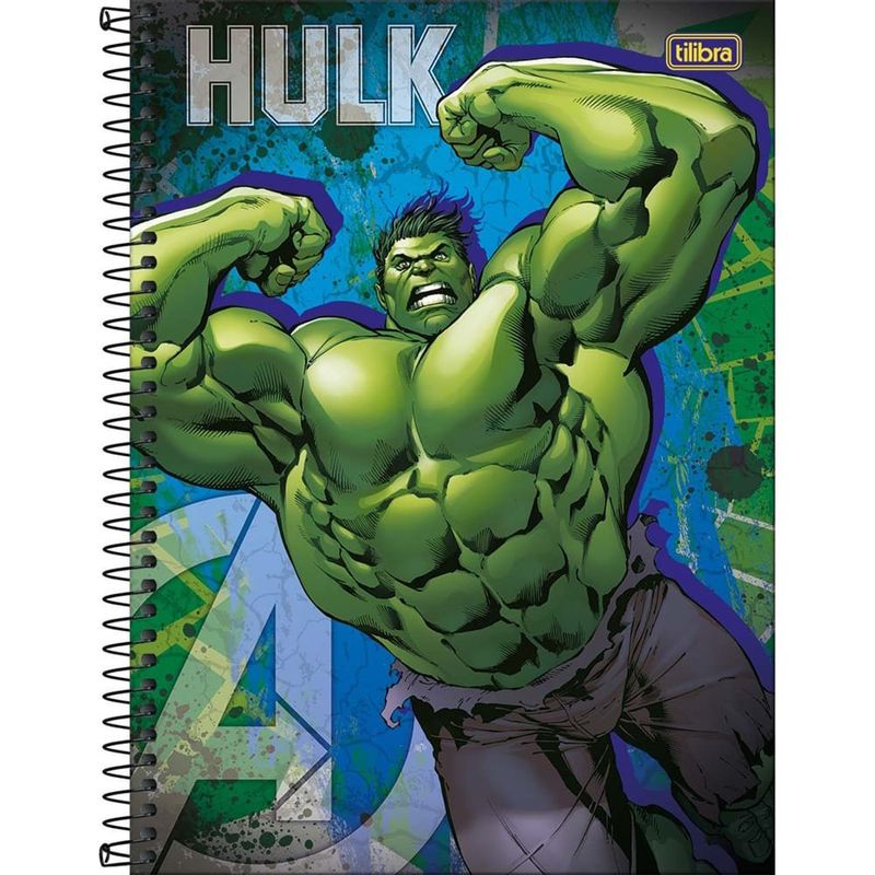 caderno tilibra espiral connect hulk 10 matérias 160 folhas sortido 359319