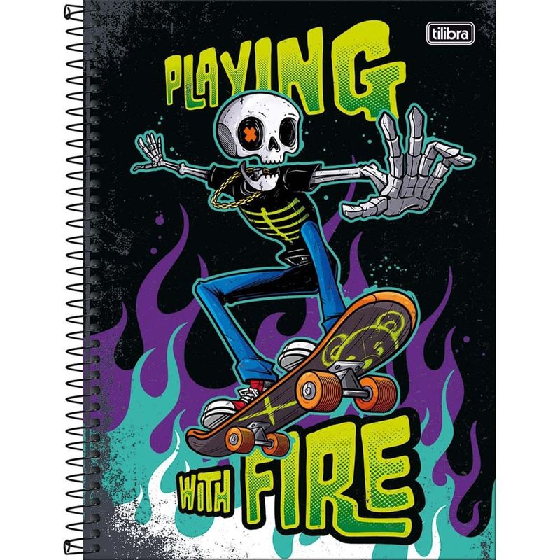 caderno tilibra espiral connect bone z 10 matérias 160 folhas sortido 359271