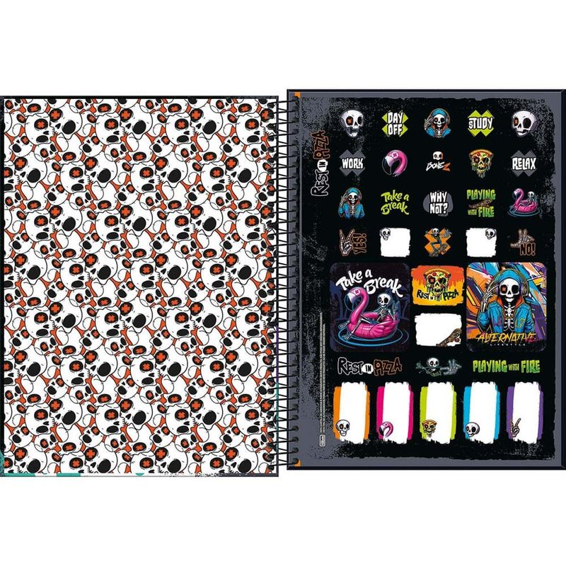 caderno tilibra espiral connect bone z 10 matérias 160 folhas sortido 359271