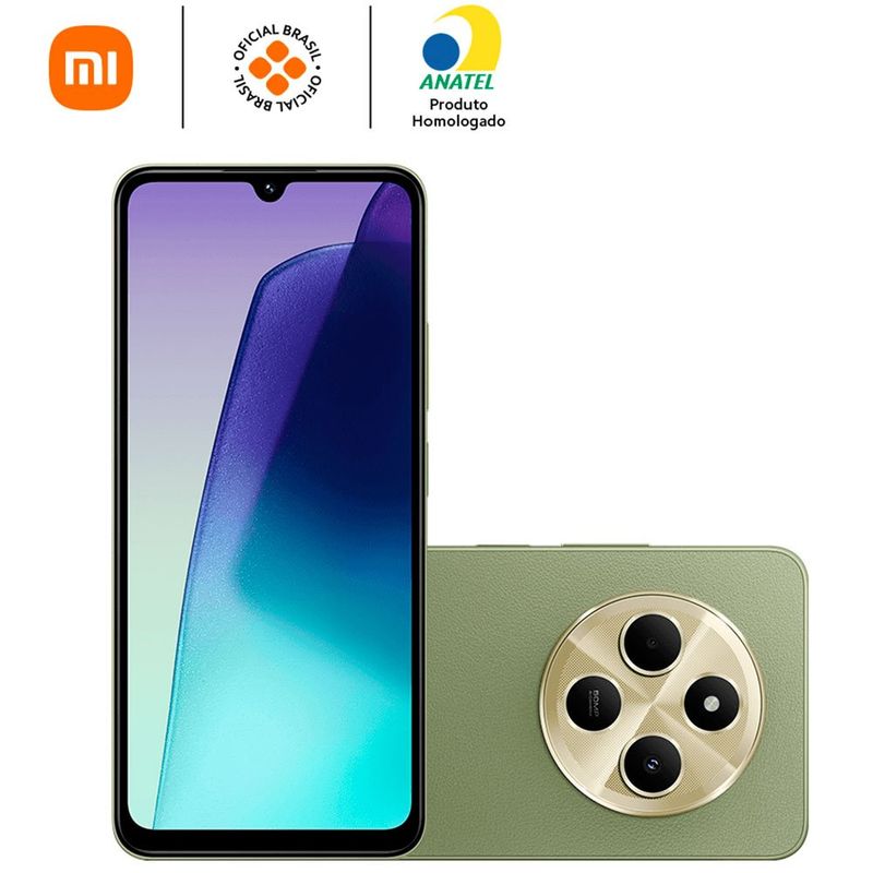 smartphone xiaomi redmi 14c verde 256gb 4gb ram