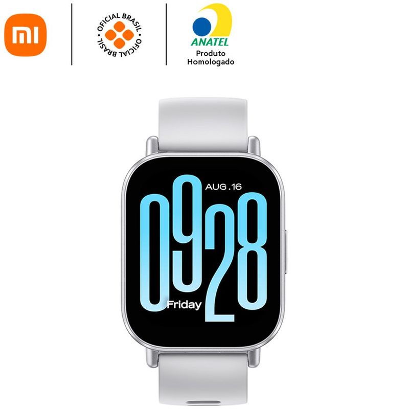 smartwatch xiaomi redmi watch 5 active com alexa prata