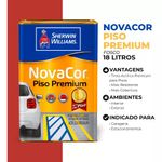 tinta acrílica sherwin-williams premium fosco novacor piso 18l 38089506 vermelho segurança (mp)