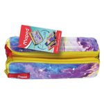 estojo escolar dupla face maped 2 divisórias mármore roxo (mp)