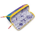 estojo escolar dupla face maped 2 divisórias mármore roxo (mp)