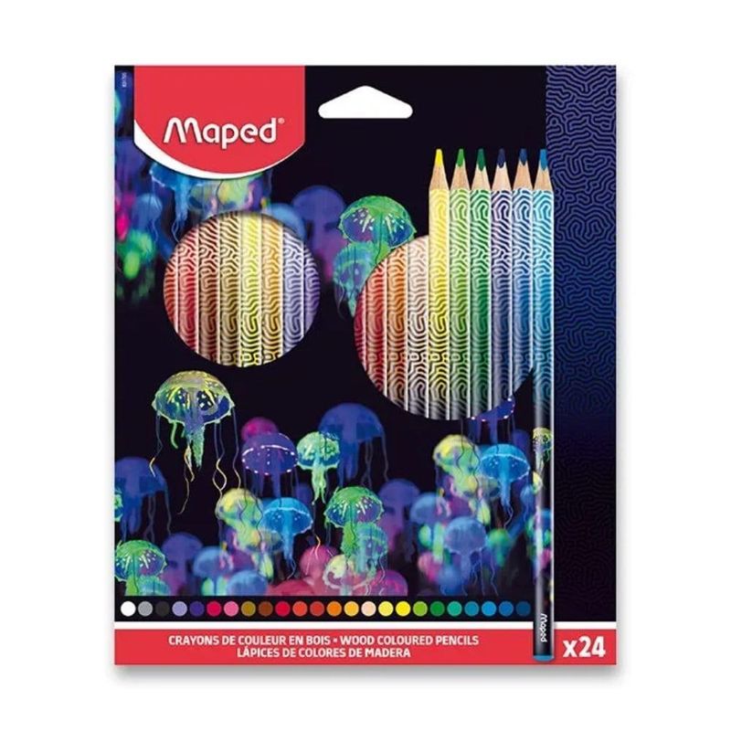 lápis de cor maped deep sea paradise 24 cores (mp)