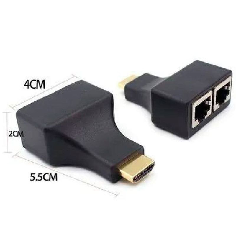 extensor hdmi multilaser 3d 30m via cabo de rede utp se210 giga security (mp)