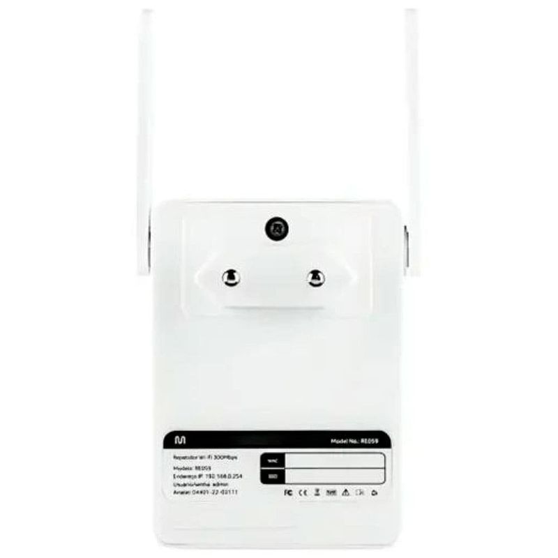 repetidor de sinal multilaser 300mbps bivolt 121w re059 (mp)