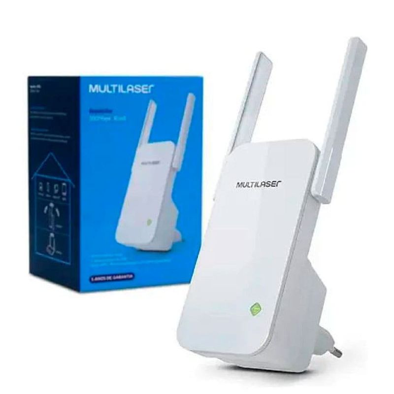 repetidor de sinal multilaser 300mbps bivolt 121w re059 (mp)