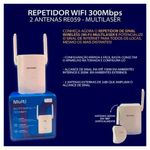 repetidor de sinal multilaser 300mbps bivolt 121w re059 (mp)