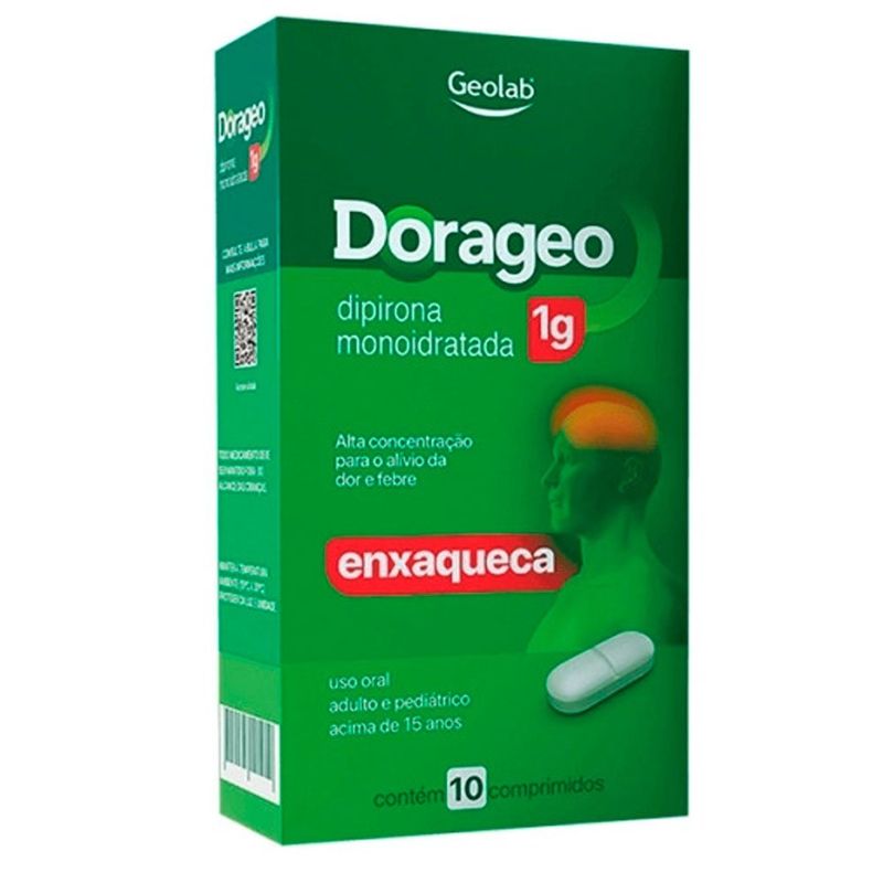 dorageo 1g 10 comprimidos dipirona geolab