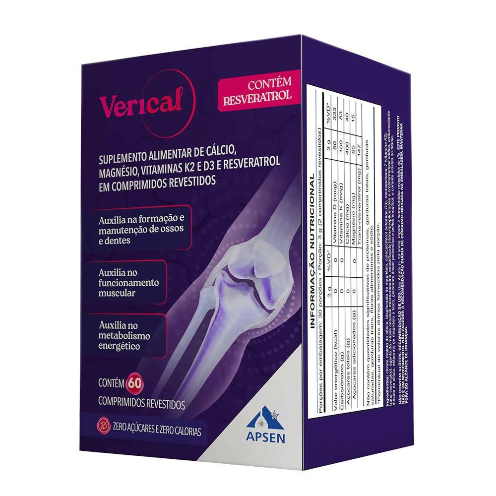Verical 60 Comprimidos Revestidos Suplemento Alimentar