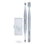kit ortodôntico bitufo 1 escova de dente 1 escova interdental 6 refis interdentais cônicos