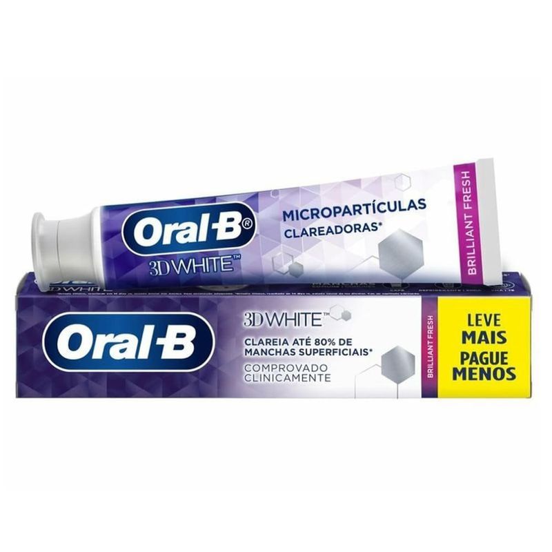 creme dental oral-b 3d white brilliant fresh 140g