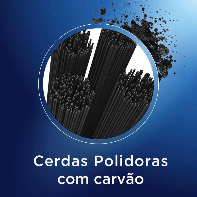escova de dente oral-b 5 ações com carvão macia 4 unidades