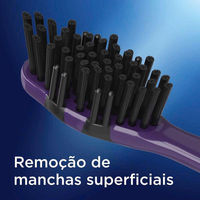 escova de dente oral-b 5 ações com carvão macia 4 unidades