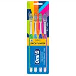 escova de dente oral-b indicator color collection macia 4 unidades