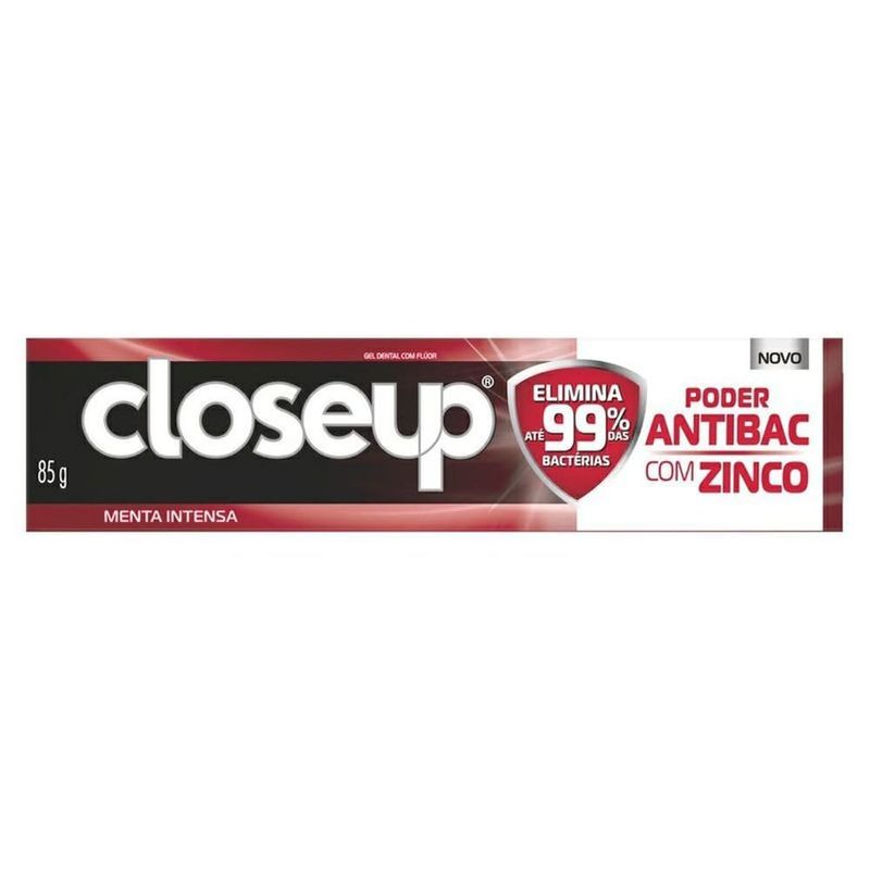 creme dental close up poder antibac com zinco 85g