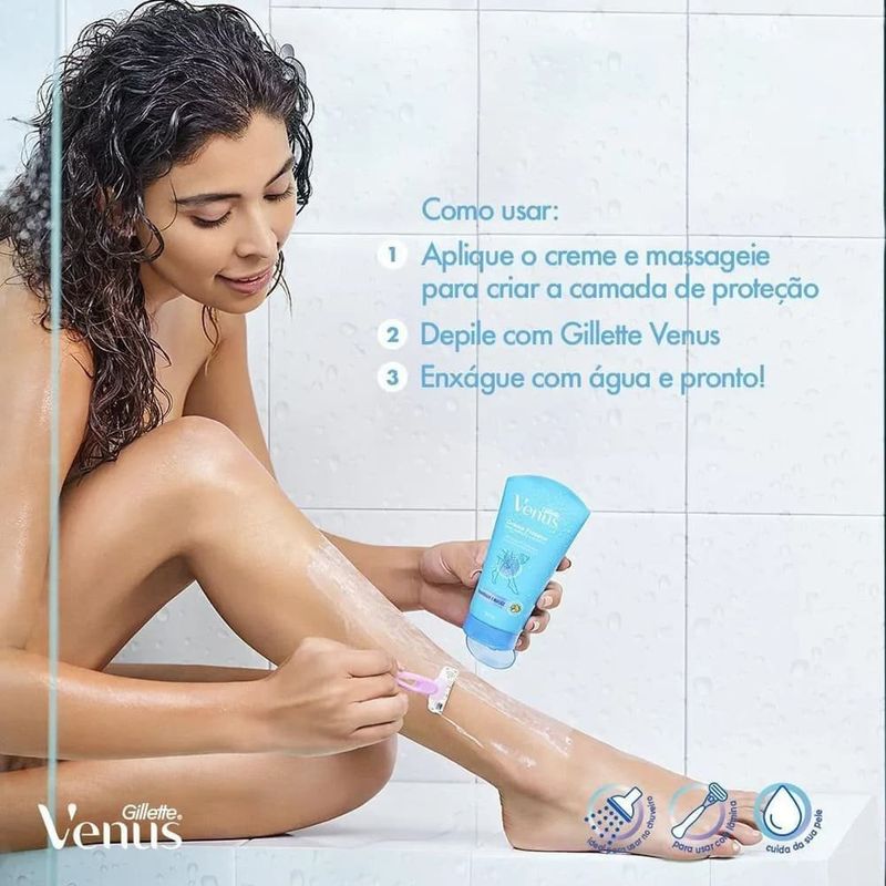 creme protetor para depilação gillette venus 150ml