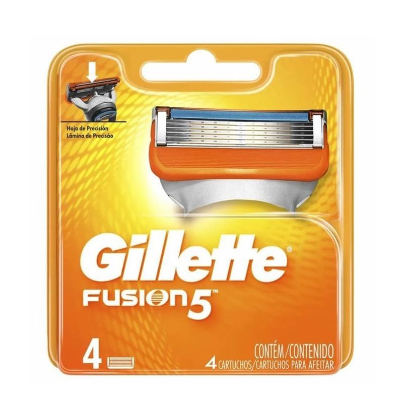 carga para aparelho de barbear gillette fusion 5 4 unidades