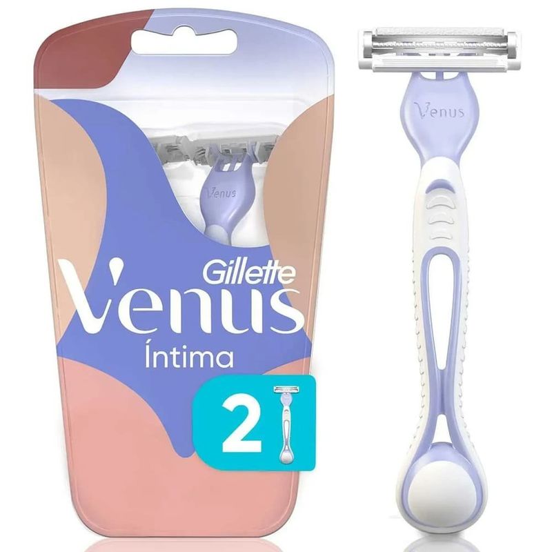 aparelho de depilar descartável gillette venus íntima 2 unidades